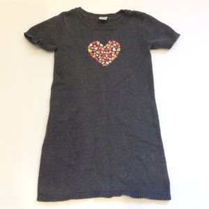 Gymboree embroidered heart sweater dress